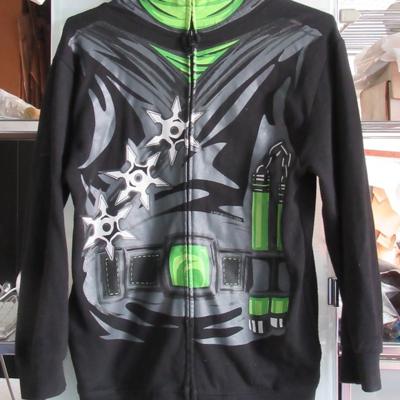 Youth FULL ZIP (zips up head)NINJA SWEATSHIRT - Picture 2 of 7